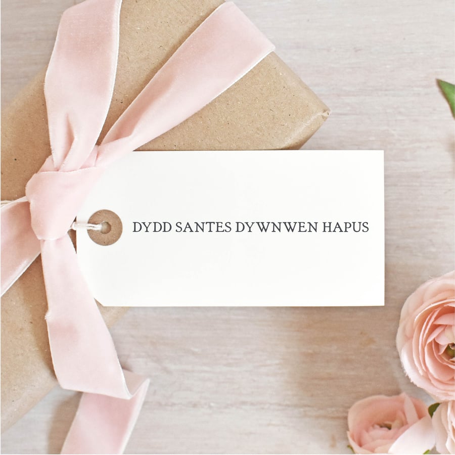 Dydd Santes Dwynwen Hapus Stamp Simple Saint Dwynwen Day Stamp