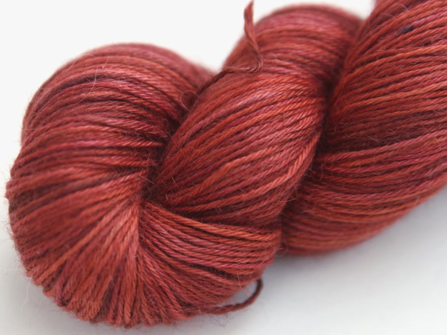 SALE: Rusted - Silky baby alpaca 4-ply yarn