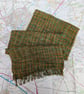 Lichen & rust hand woven cotton scarf - Image 2