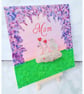 Seaglass and driftwood canvas "MOM" - Image 4