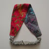 Pink and Grey Batik Reversible Headband