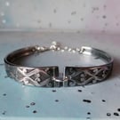 Handmade stainless steel vintage spoon handle bracelet. 