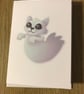 Ghost Cat Blank Greeting Card - Image 3