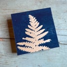 Hand printed nature theme wooden jewellery box trinkets gift 