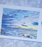 Sunset Over Morecambe Bay: Coloured Pencil Art Print - Image 3