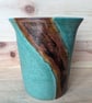 Taller copper & green vase - Image 3