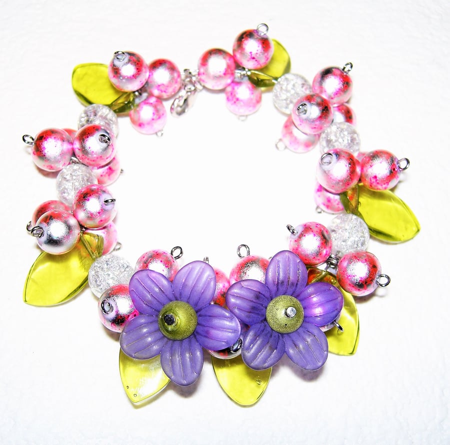 Memory Wire Flower Bracelet 