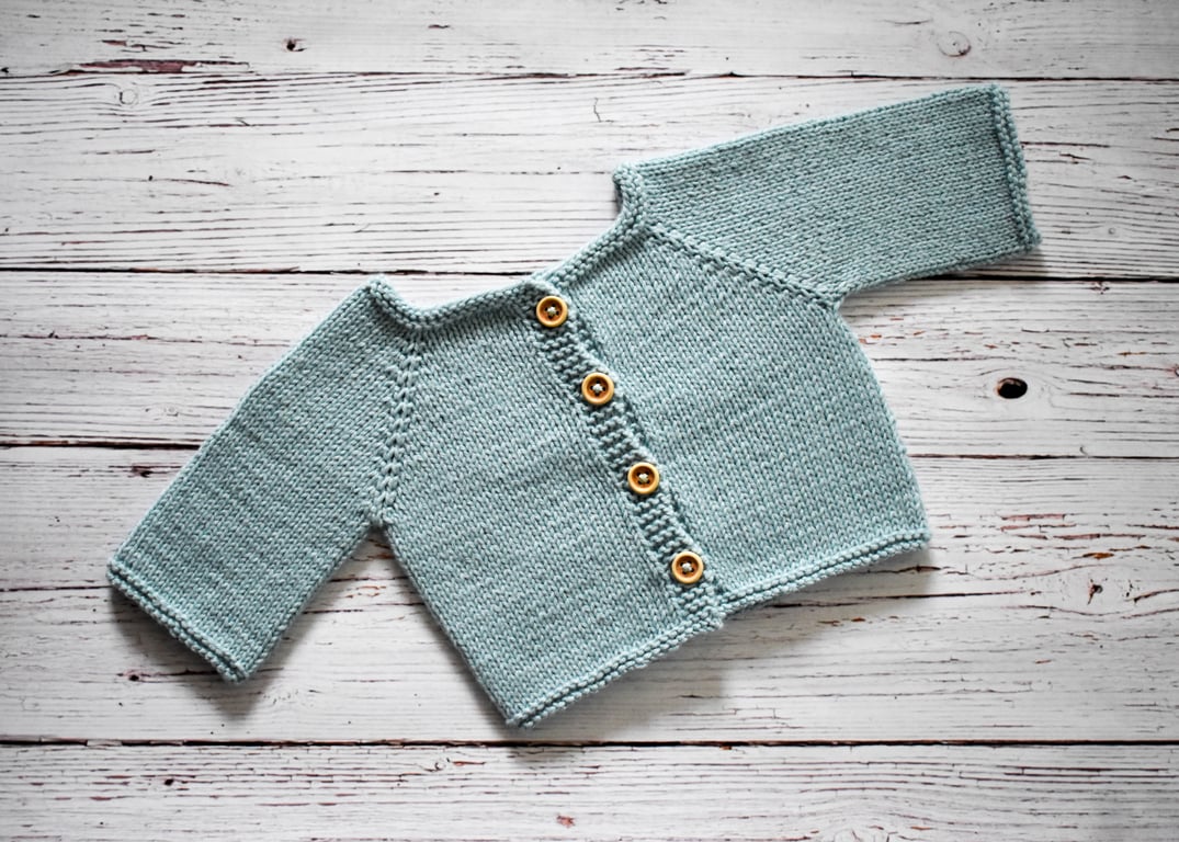 Amy Baby Cardigan Knitting Pattern - DIGITAL PATTERN ONLY