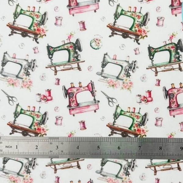 polycotton fabric material 3d digitally printed sewing machines thread