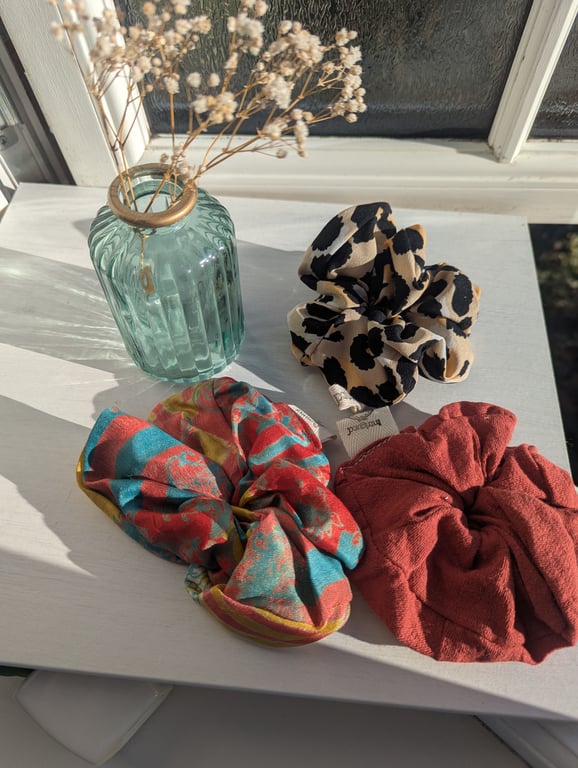 Scrunchie Bundle - Leopard, Circus, Red