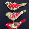 Mix & match set of three festive hanging birds - special order for Julie Alford