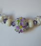  SALE - HALF PRICE -  SPRING FLOWERS LAMPWORK NECKLACE - - FREE UK POSTAGE - Image 3