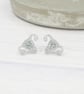 Titanium stud uterus acrylic stud earrings - Holographic glitter - Image 5