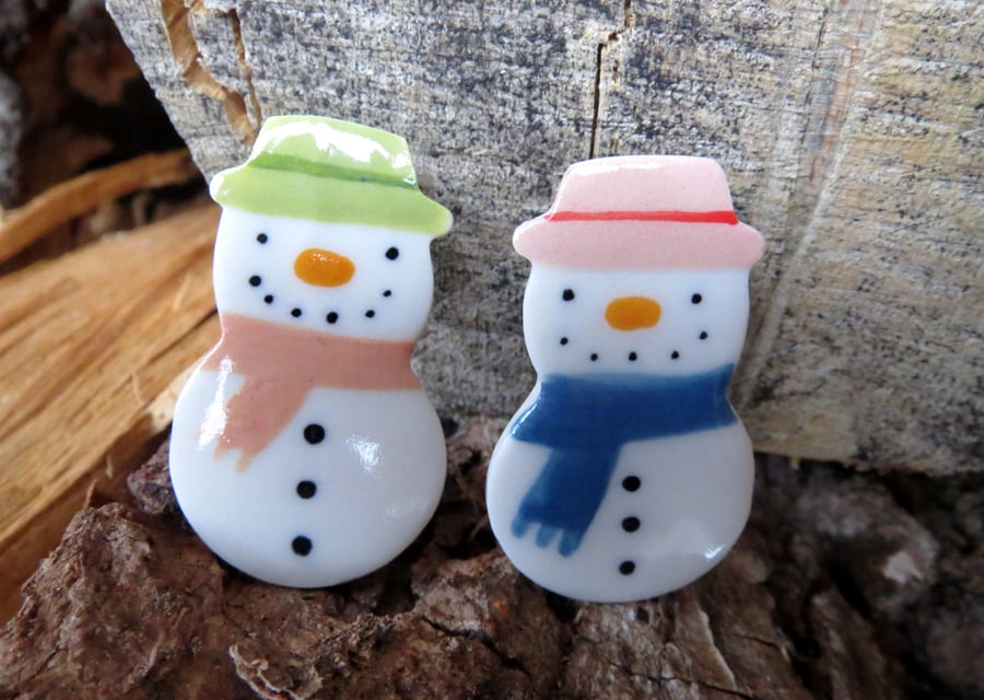 Snowman Christmas Brooch