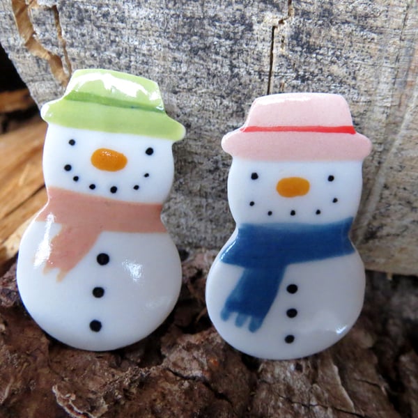 Snowman Christmas Brooch