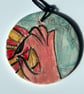 Ceramic Keepsake Wall Hanging: Hand and Target - Image 3