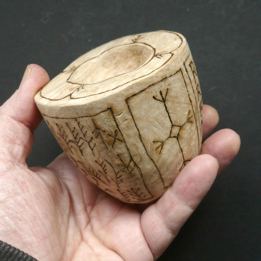 Wych Elm Spell Bowl: ' Guardian of Dreaming'