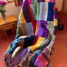 Super chunky hand knitted blanket