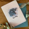 New Baby Boy Personalised Origami Elephant Card