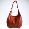 Leather Handbag - Burnt Orange Rescued Leather - Slouch Shoulder Bag