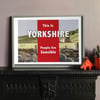 Shaun Keaveny Cart Wall Inspired A4 Unframed Digital Print 'This Is Yorkshire'.