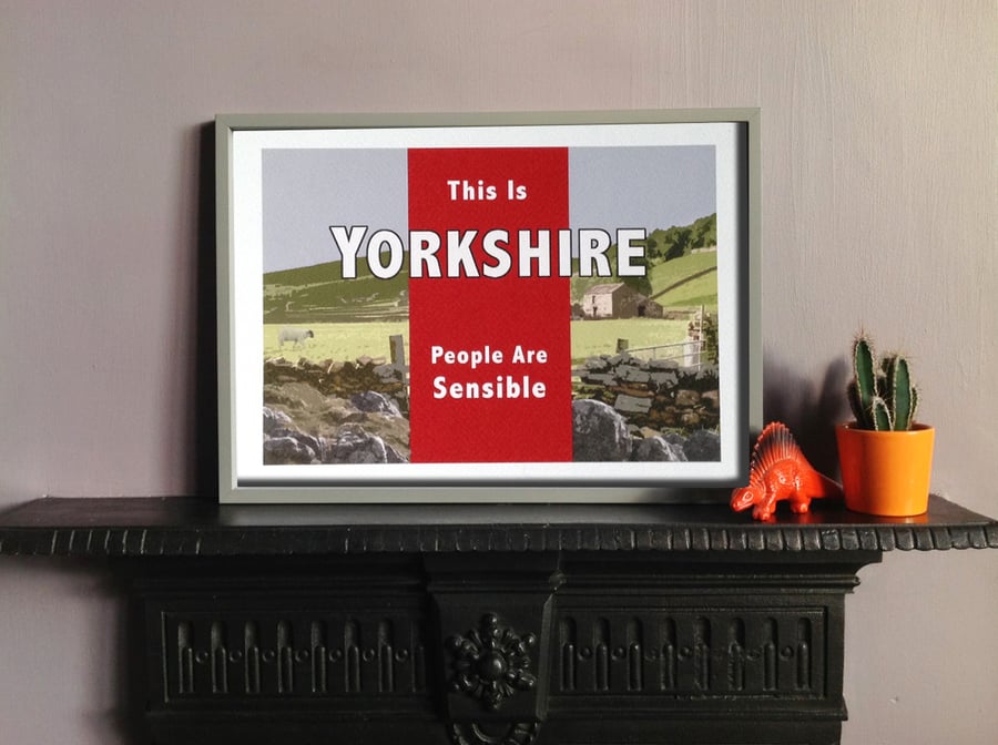 Shaun Keaveny Cart Wall Inspired A4 Unframed Digital Print 'This Is Yorkshire'.