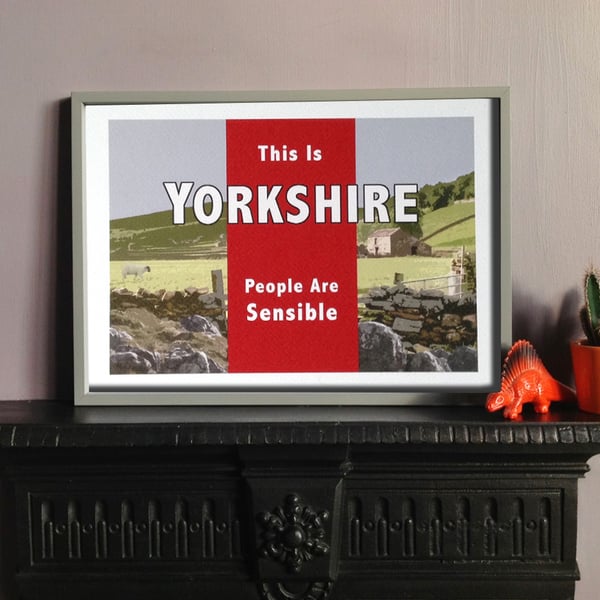 Shaun Keaveny Cart Wall Inspired A4 Unframed Digital Print 'This Is Yorkshire'.