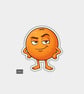 Funny Vinyl Die Cut Sticker For Adults - Orange Fruit