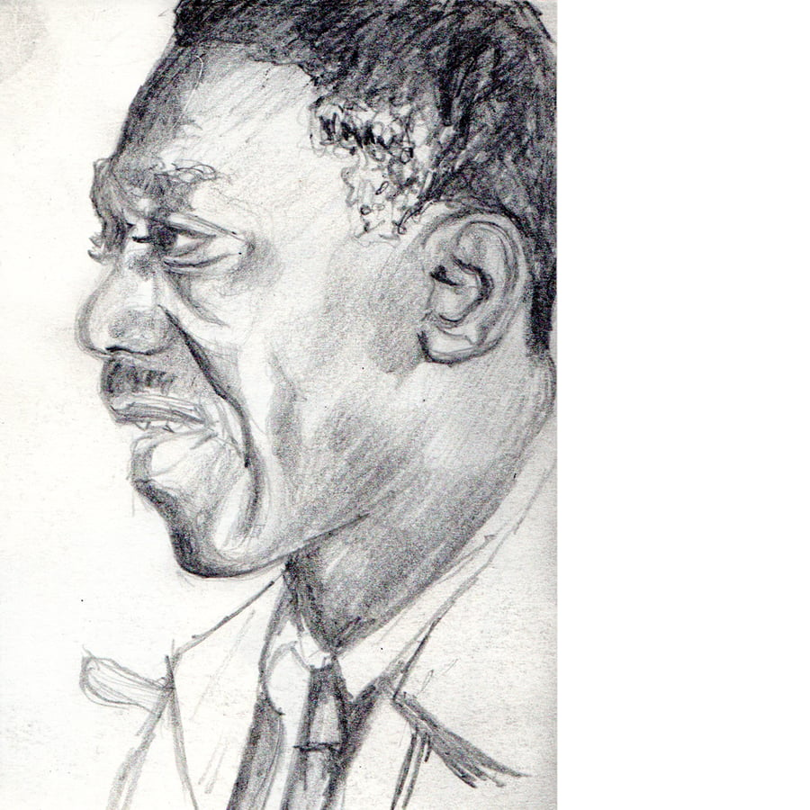 Art Blakey. Original pencil drawing. 