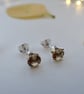 Sparkly & Autumnal simple Citrine stud earrings - Image 4