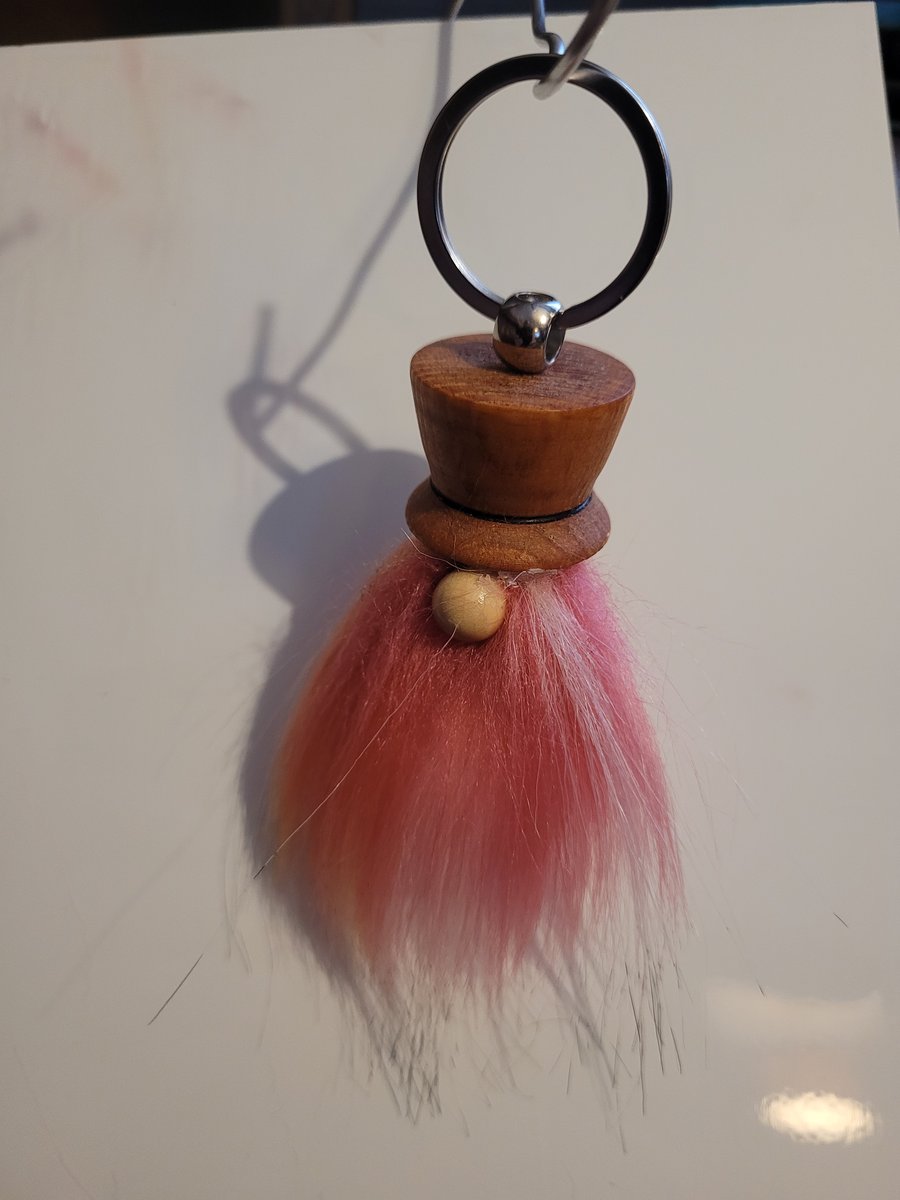 Pink gonk keyring