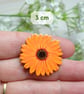 Marigold Brooch, Handmade Wooden Flower Pin, October Birthday Gift - Image 4