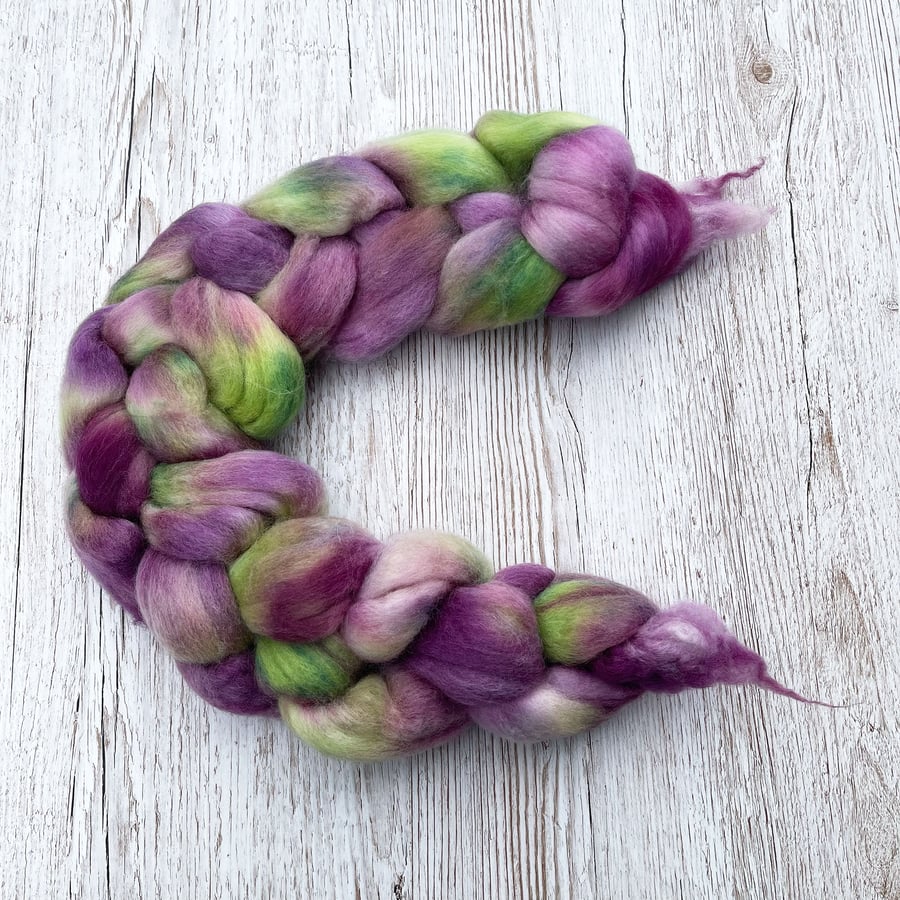 Corriedale Hand Dyed Spinning Fibre Potion 100g