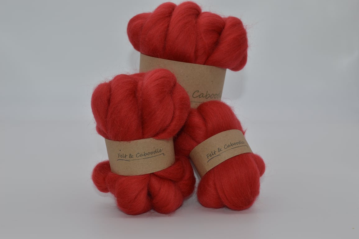 Corriedale Top Poppy