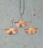 Brass Ginkgo Leaf Pendant