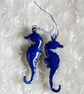 blue seahorse earrings