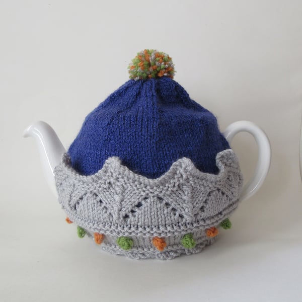 Coronation crown tea cosie - Lapis Purple