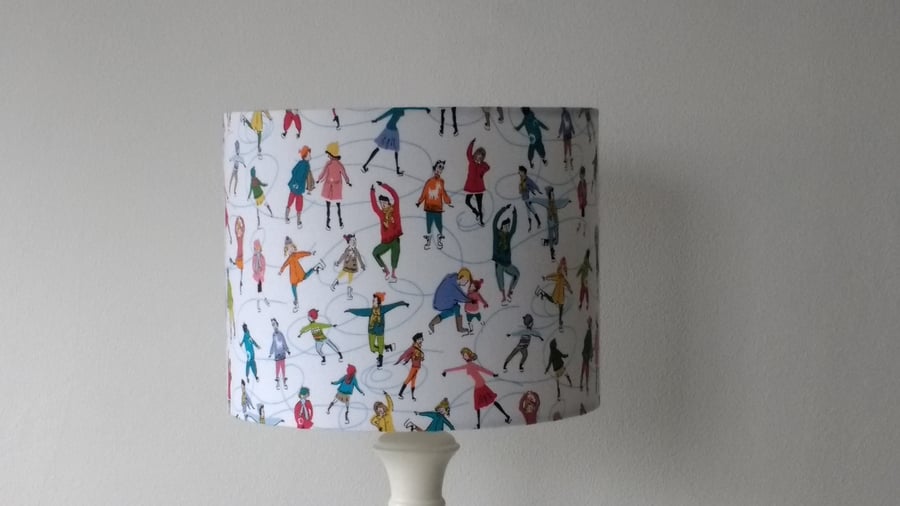   Little Ice Skaters Lampshade 20cm x 16cm