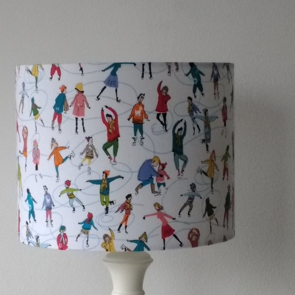   Little Ice Skaters Lampshade 20cm x 16cm