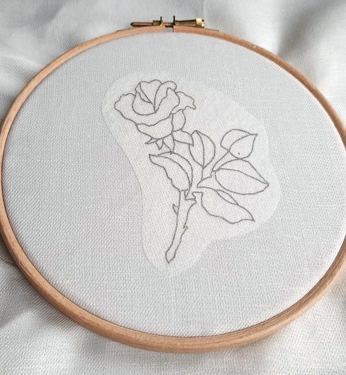 Embroidery transfer kit - Rose, inspired by a vintage 1930s motifs
