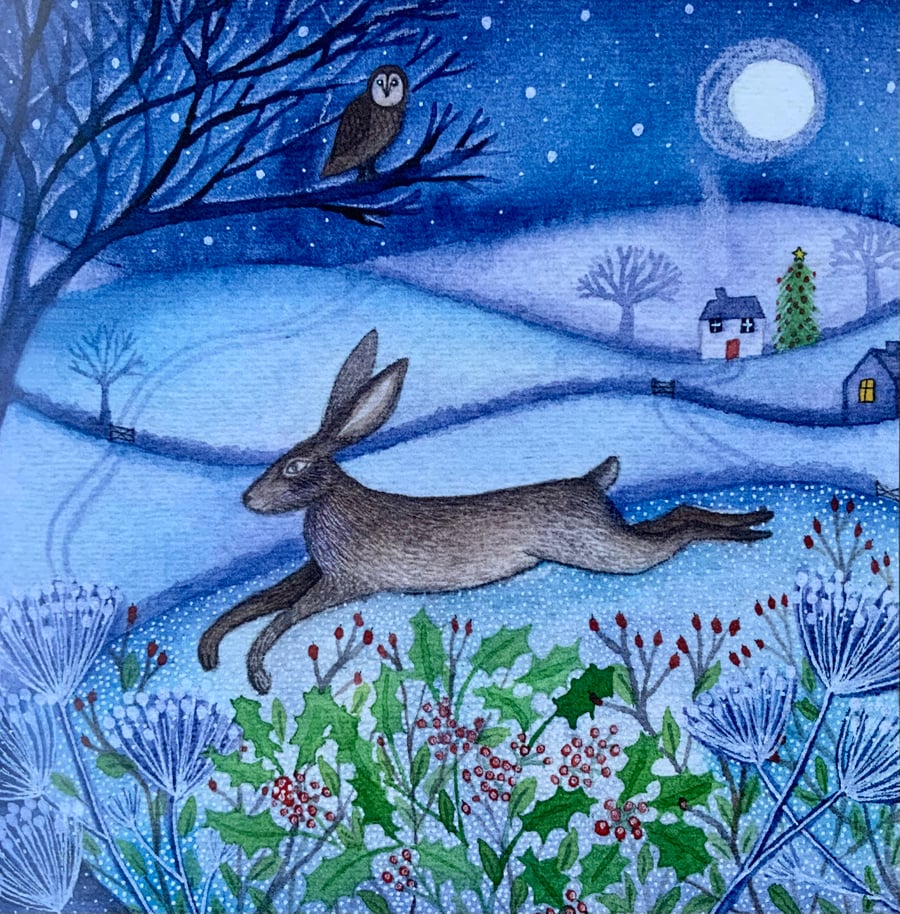 First Frost, blank greetings card
