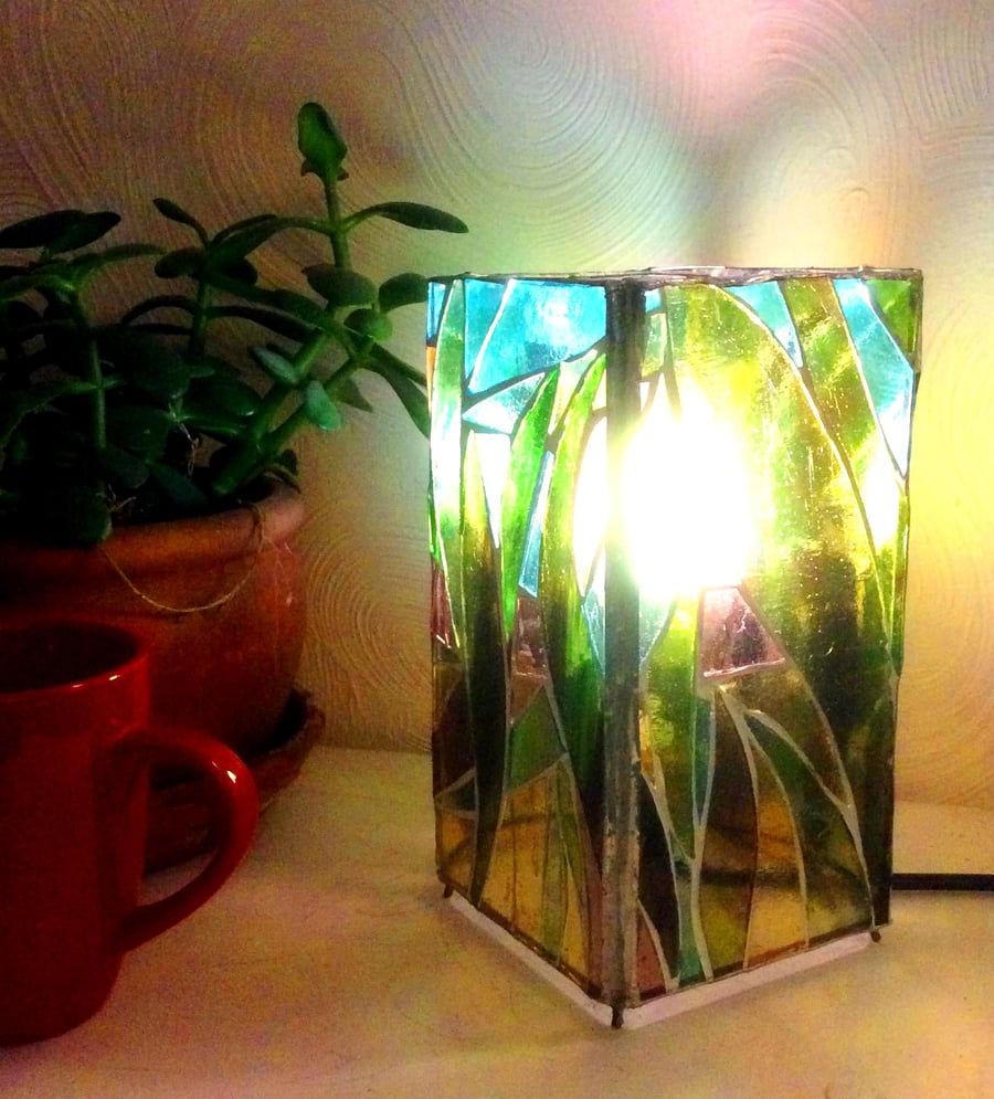 Stained Glass Leaf Lamp
