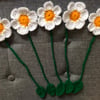 Crochet Daisy Bookmarks 