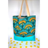 Tote Bag, Gold Plumes Fabric Tote Bag, Large Tote Bag