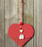 Sea Glass Lovebirds Heart, Handmade Wedding & Engagement Keepsake, Romantic Gift - Image 6