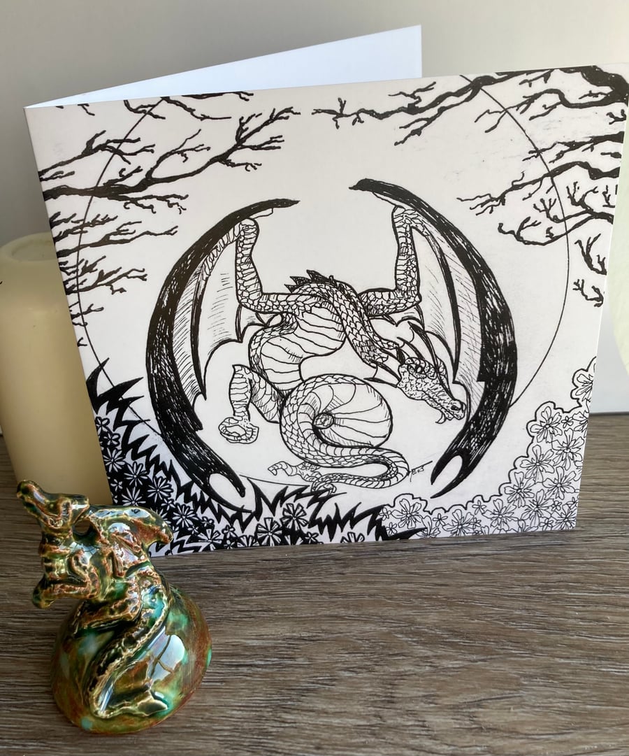 Card-Monochrome Dragon Fantasy