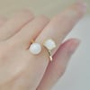 Freshwater Pearl Adjustable Gold Plated Ring