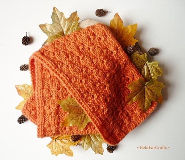 Girls' autumn scarf - Orange wool scarf - Eco friendly gift for kids