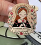 Catherine Howard Wooden Pin Badge - Tudor Queen Brooch - Henry VIII Wife Gift - 