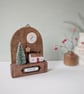 Festive Wooden Cottage Scene with Star and Moon - Image 7